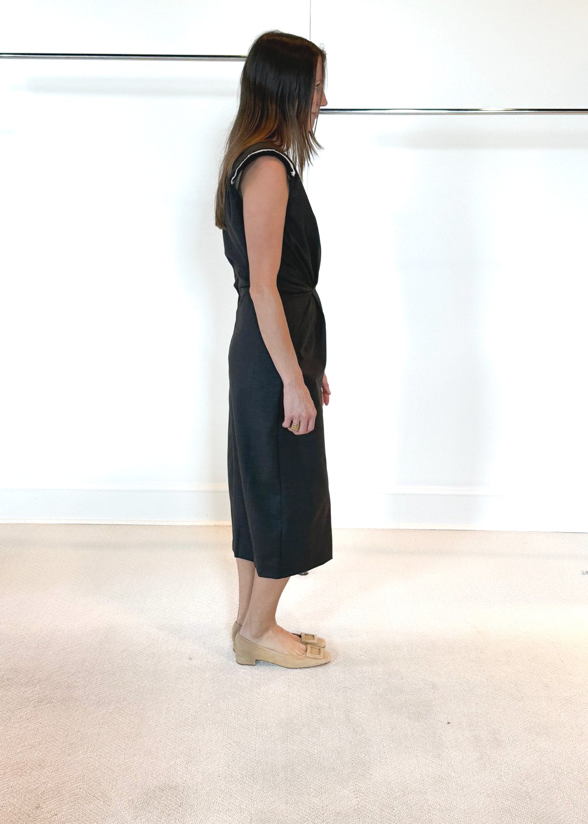 MEIMEIJ Sleeveless Midi Length Dress - Morel