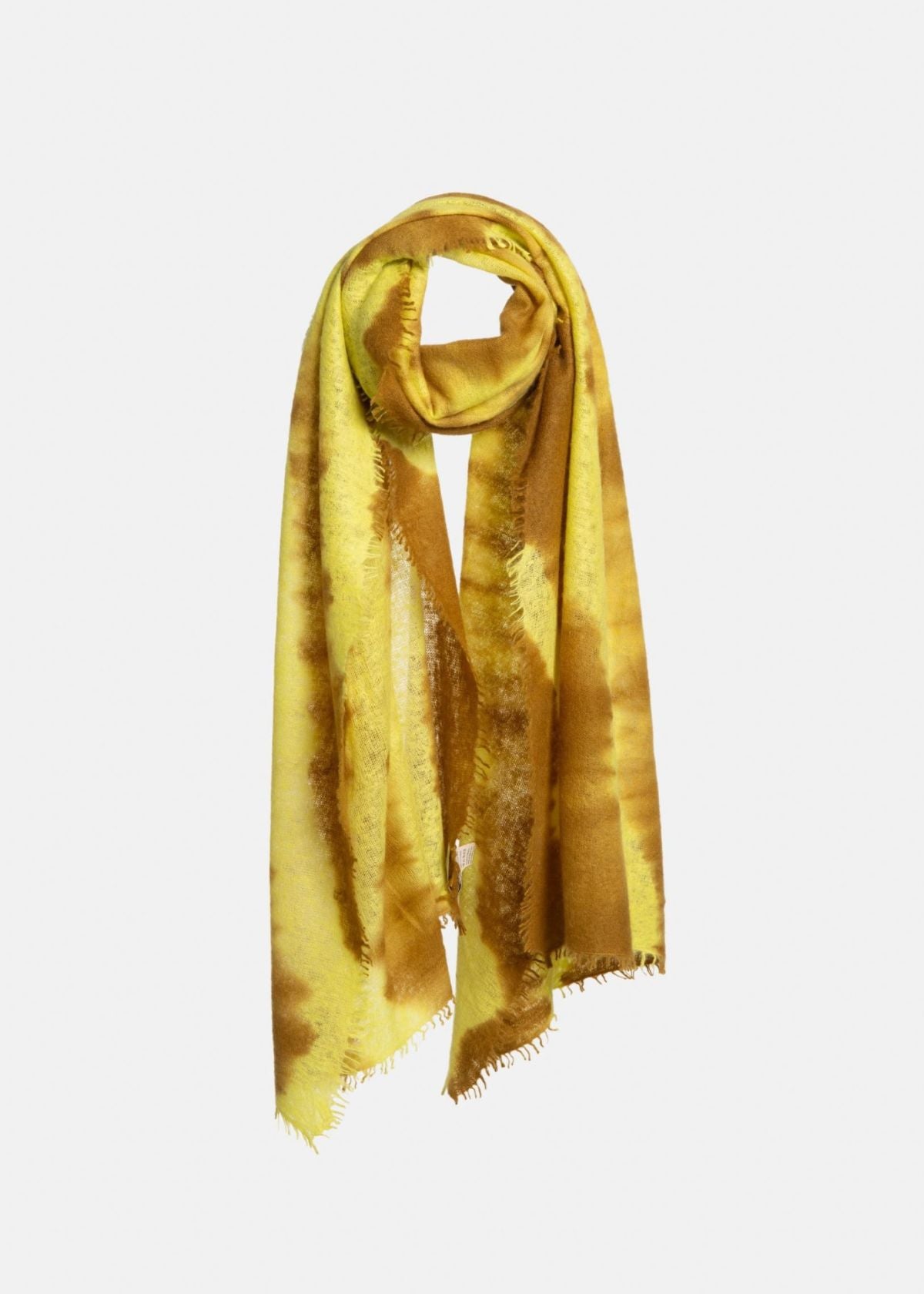 MIRROR IN THE SKY Lightweight Open Knitted Tie Dye Shawl - Cover & Electric