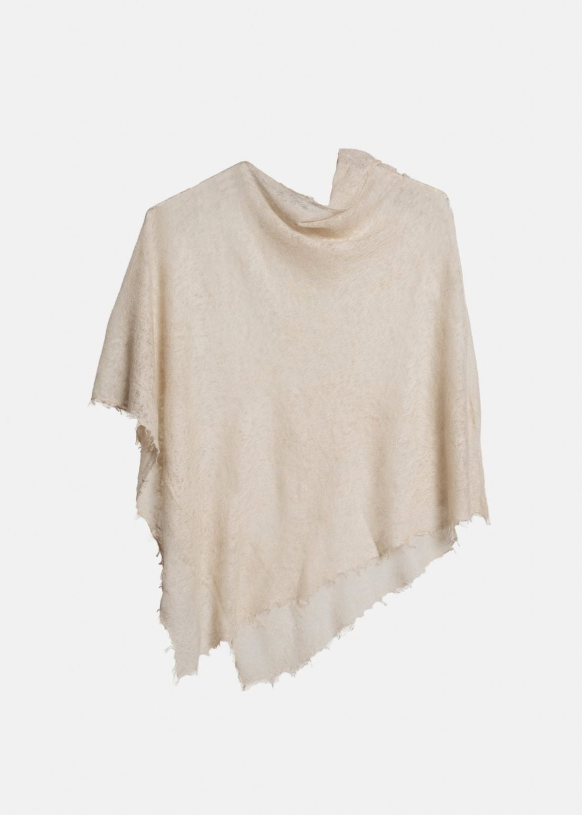 MIRROR IN THE SKY Semi Felted Poncho - Jute