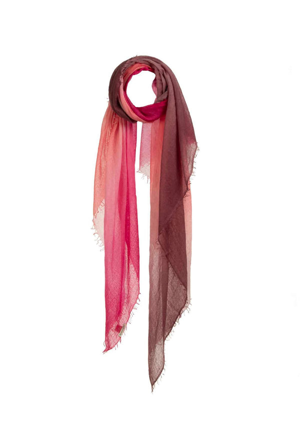 MIRROR IN THE SKY Souffle Semi Felted Degradee Shawl - Pinks