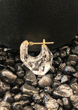 MONAKA Rock Slit Pierced Earring - Diamond Quartz