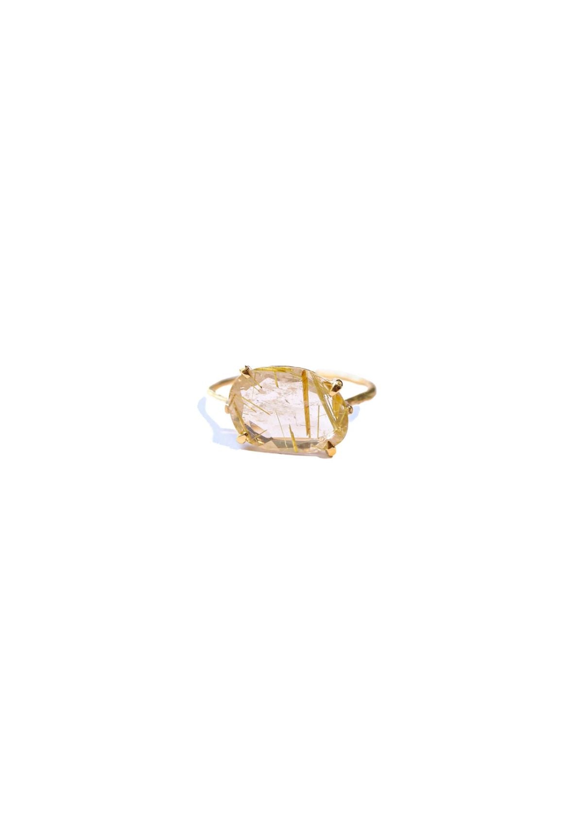 MONAKA JEWELRY Flat Ring - Golden Rutilated Quartz