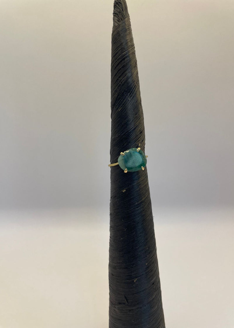 MONAKA JEWELRY Flat Ring - Emerald
