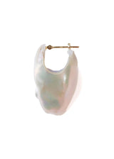 MONAKA Small Rock Slit Pierced Earring - Freshwater Baroque Pearl
