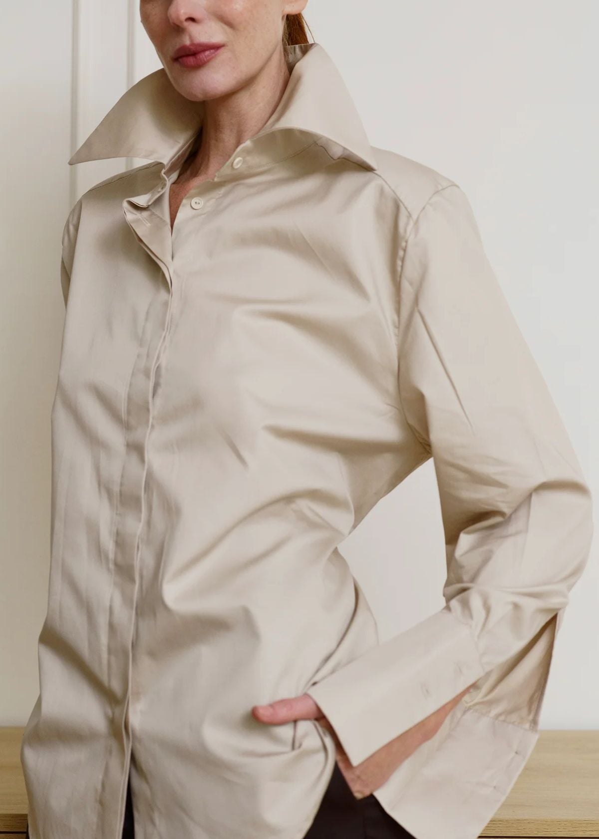 MONICA NERA Eva Top - Oat Beige