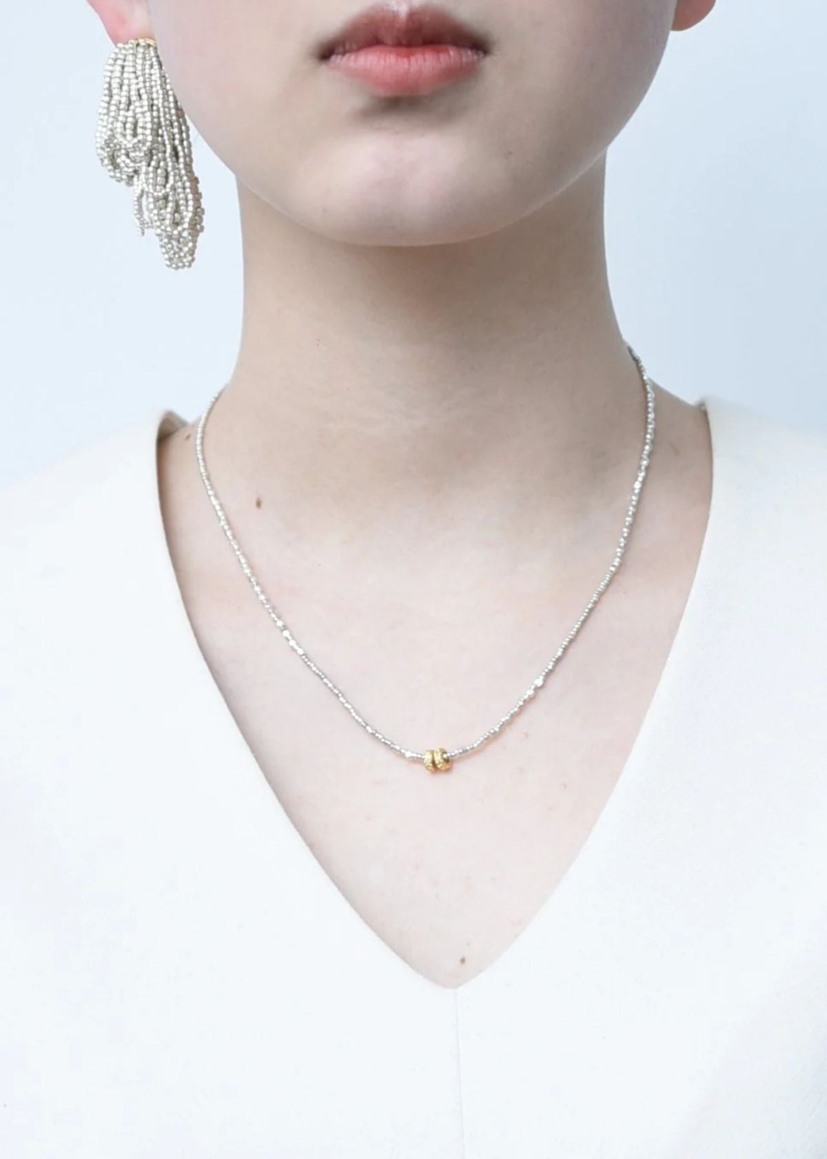 MONSHIRO Dot Volume Fringe Earring