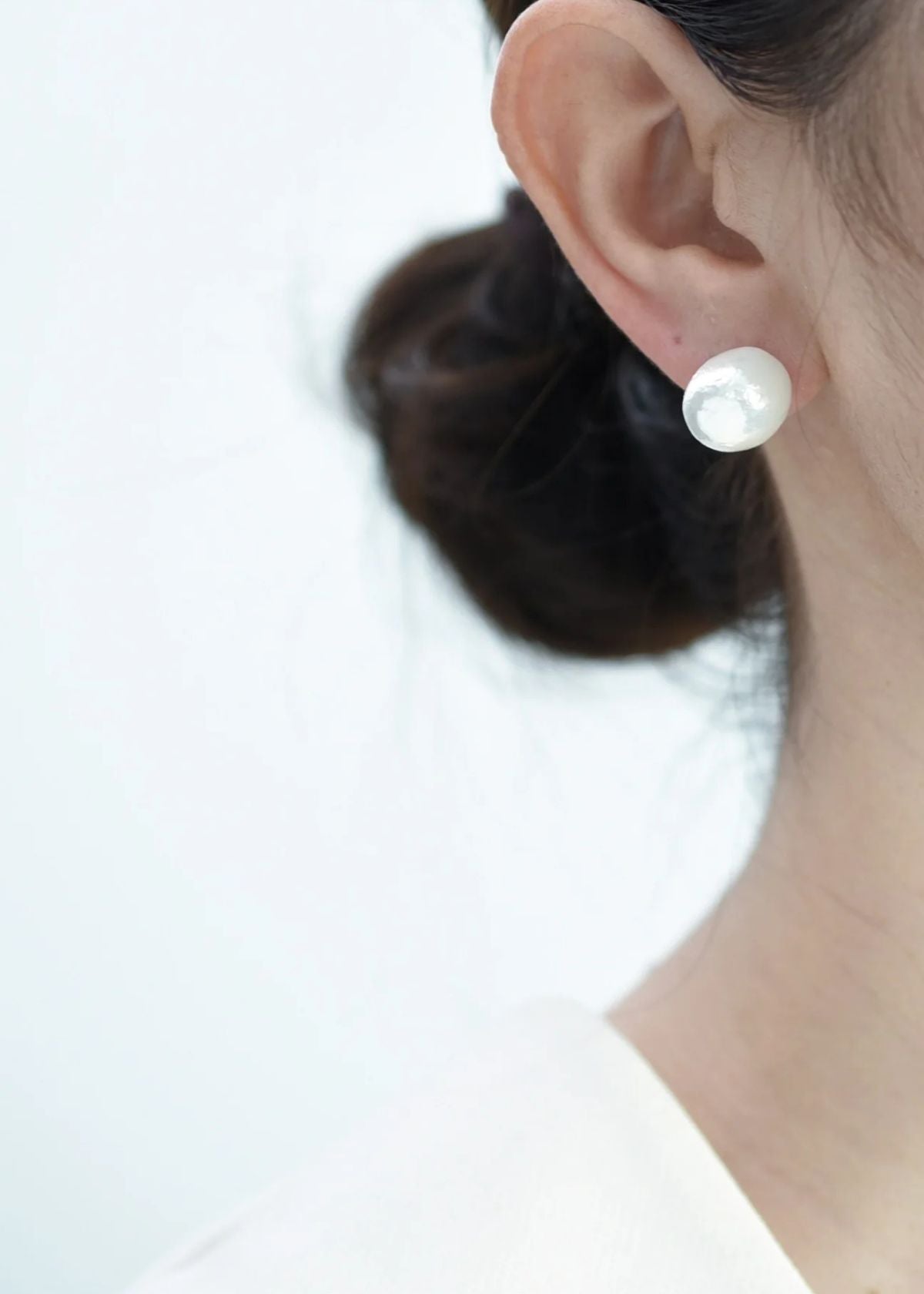 MONSHIRO Balsa Pearl Flower 2 Way Earring