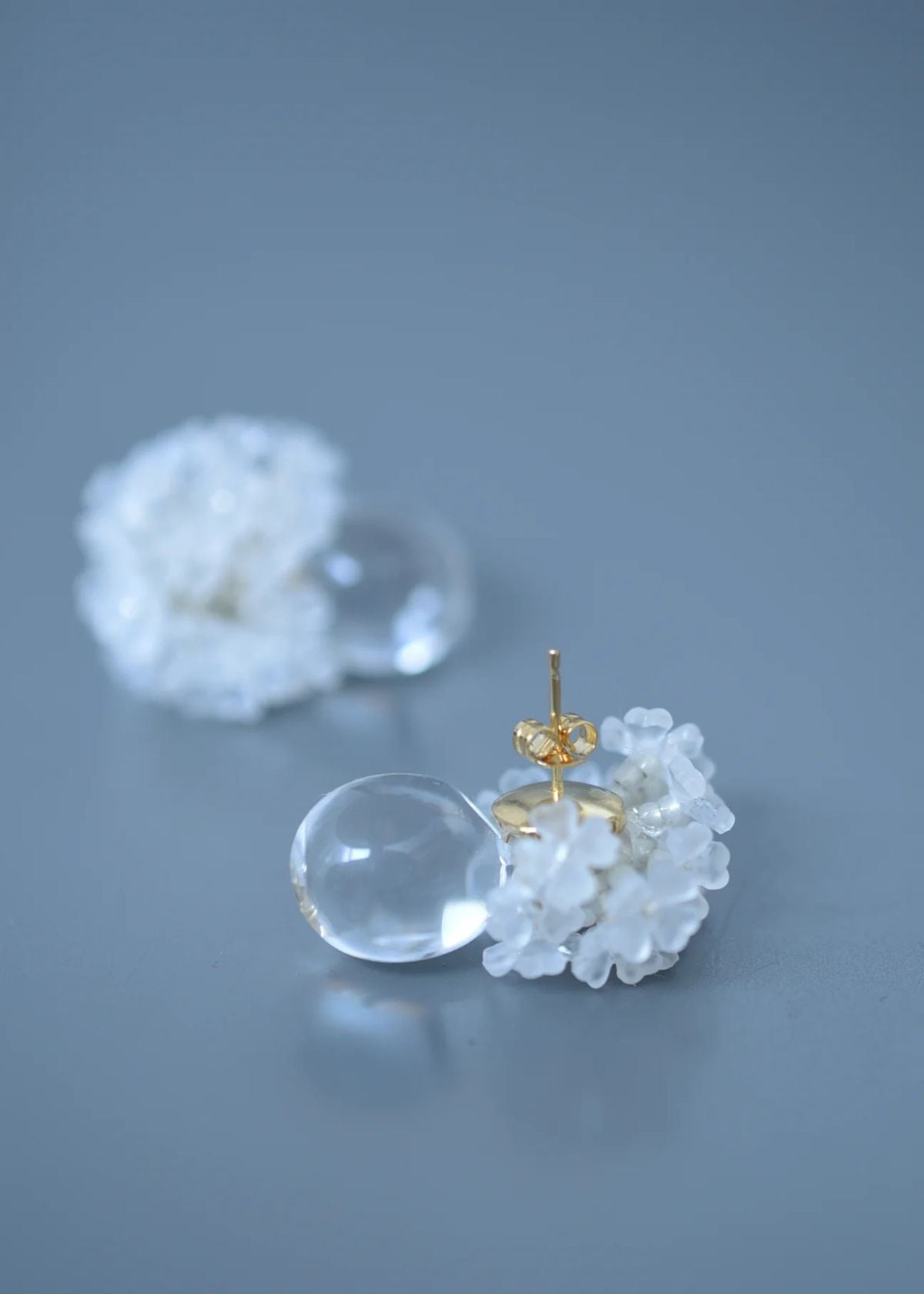MONSHIRO Ajisai Drop Earring - White