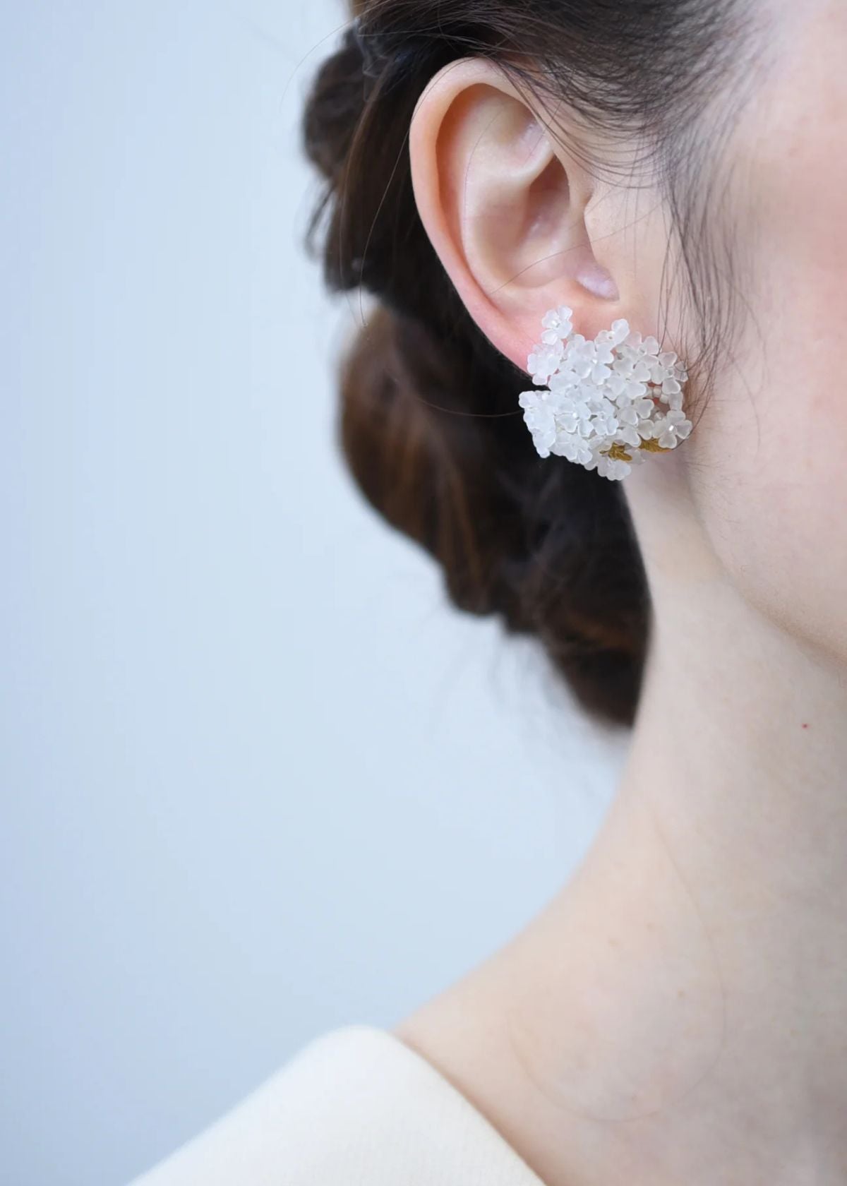 MONSHIRO Ajisai Earring - White