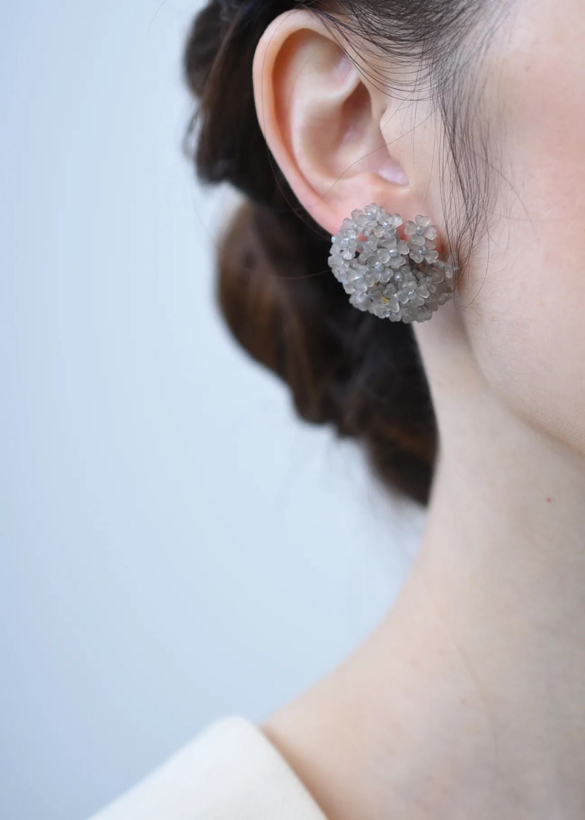 MONSHIRO Ajisai Earring - Grey