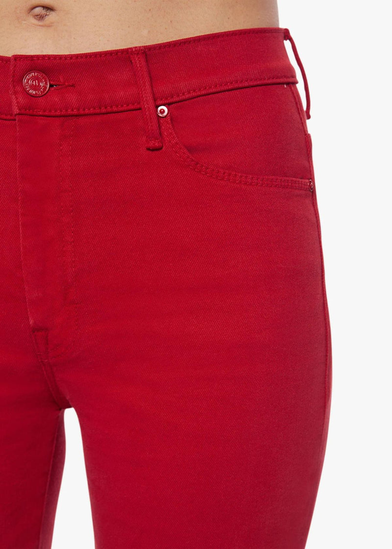 MOTHER High Waisted Weekender Skimp Jean - Haute Red