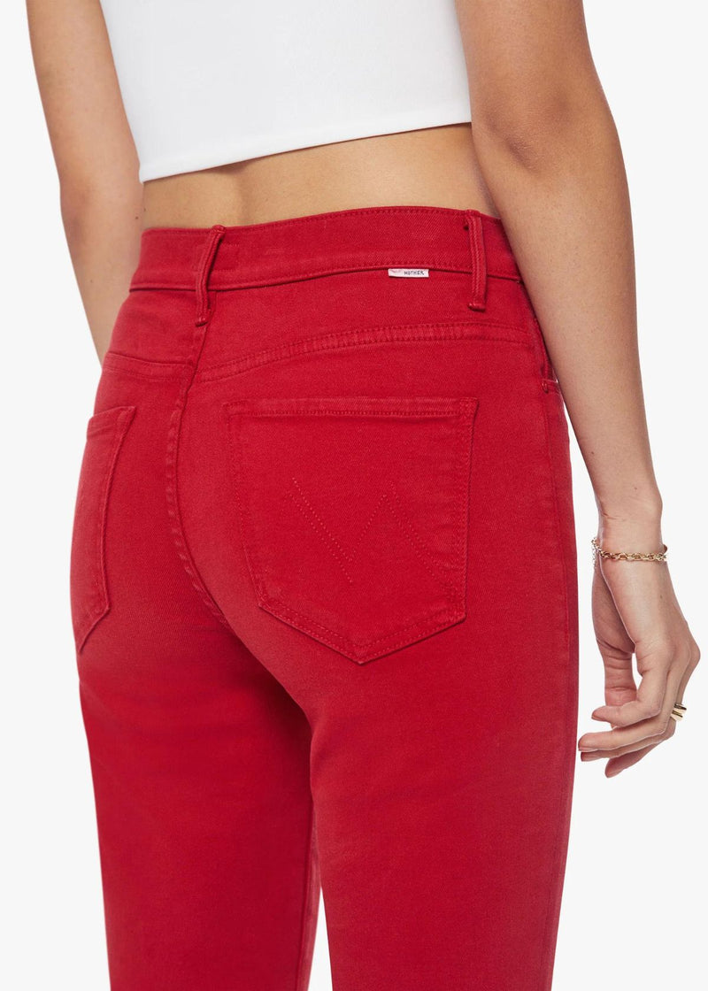 MOTHER High Waisted Weekender Skimp Jean - Haute Red
