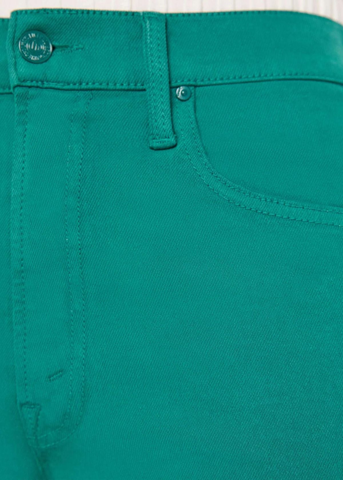 MOTHER The Rambler Zip Ankle Jean - Teal Green