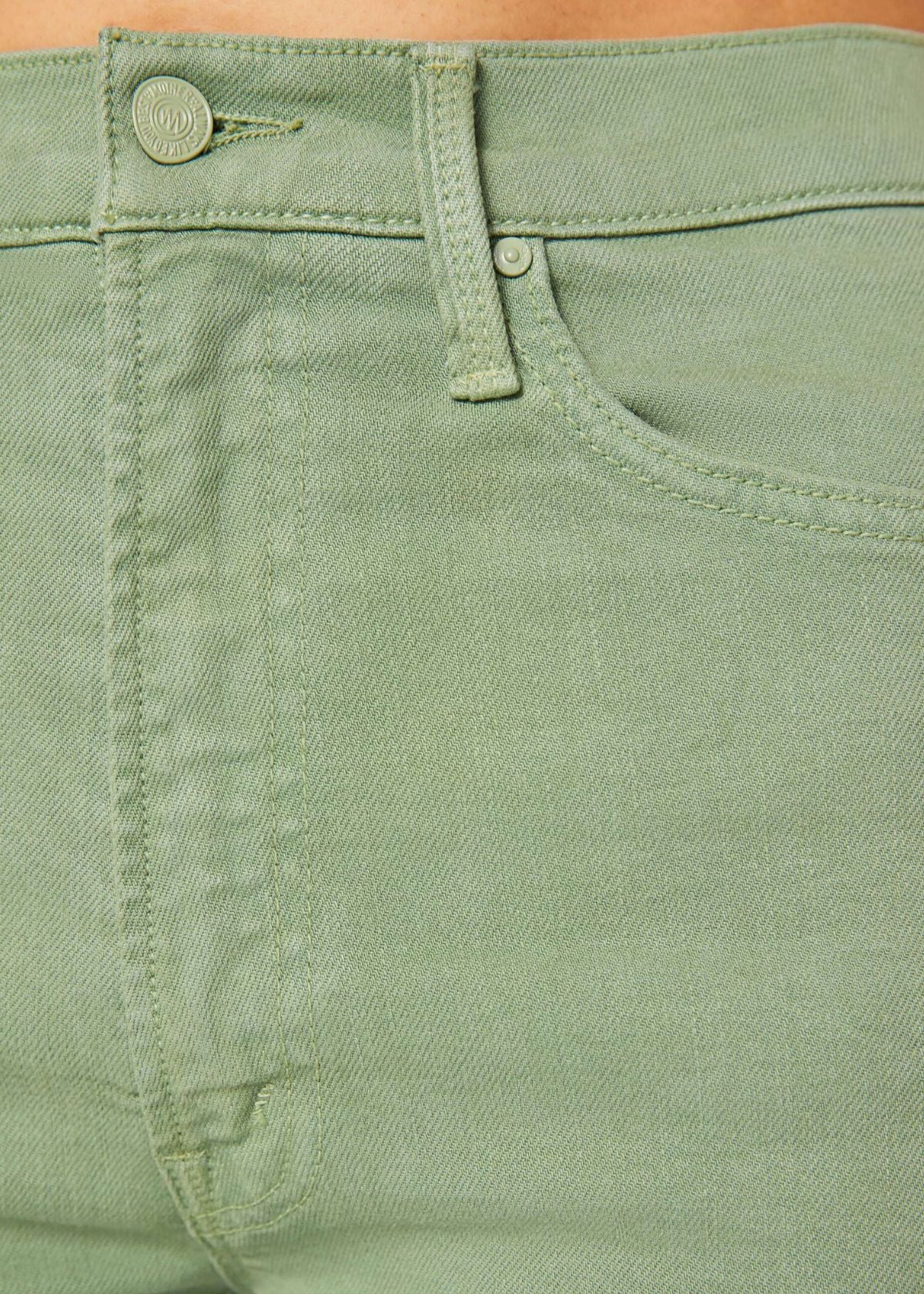 MOTHER High Waisted Rider Ankle Step Fray Jean - Cats and Dogs Mistletoe