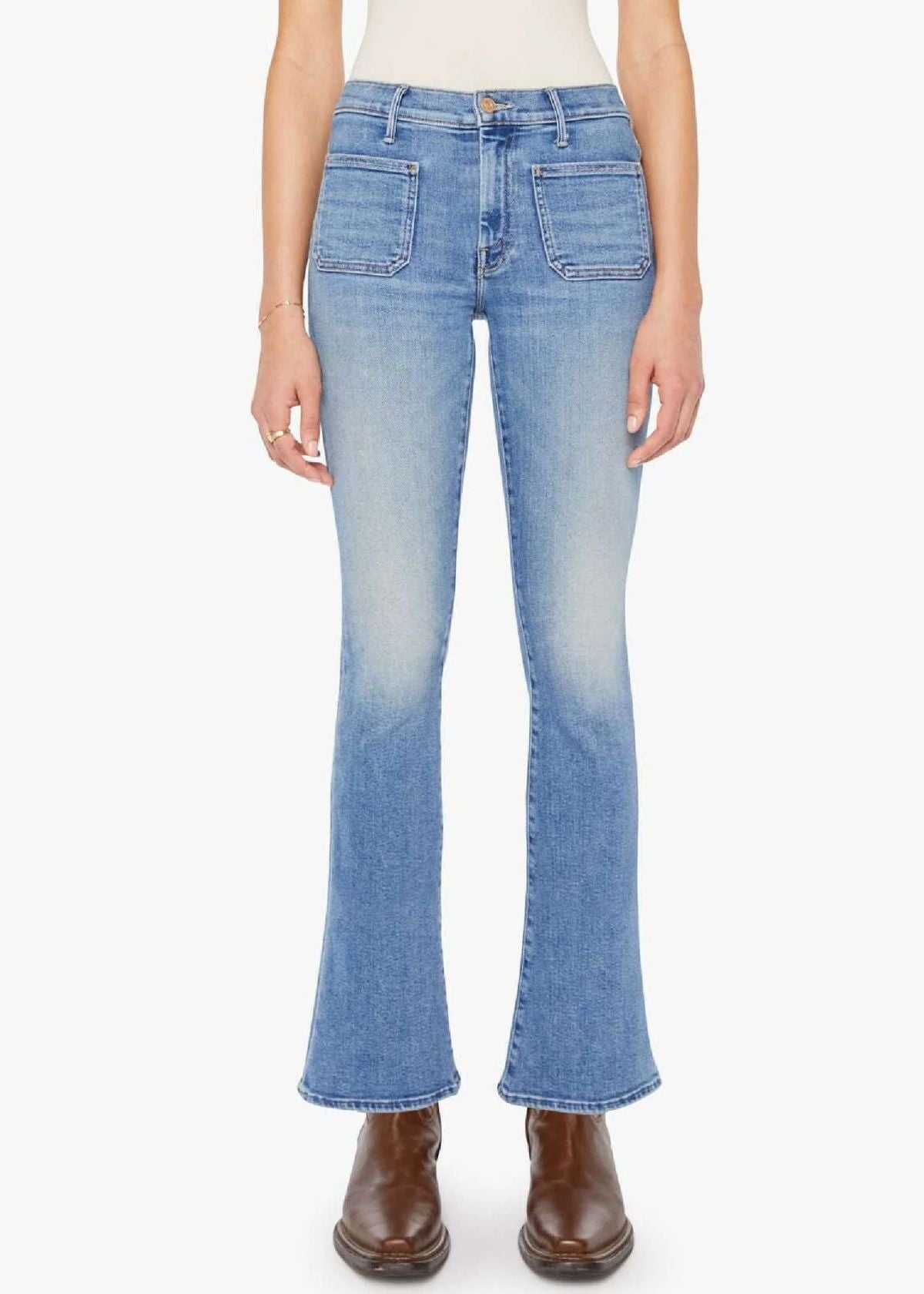 MOTHER The Patch Pocket Weekender Jean - Poppin' Wheelies