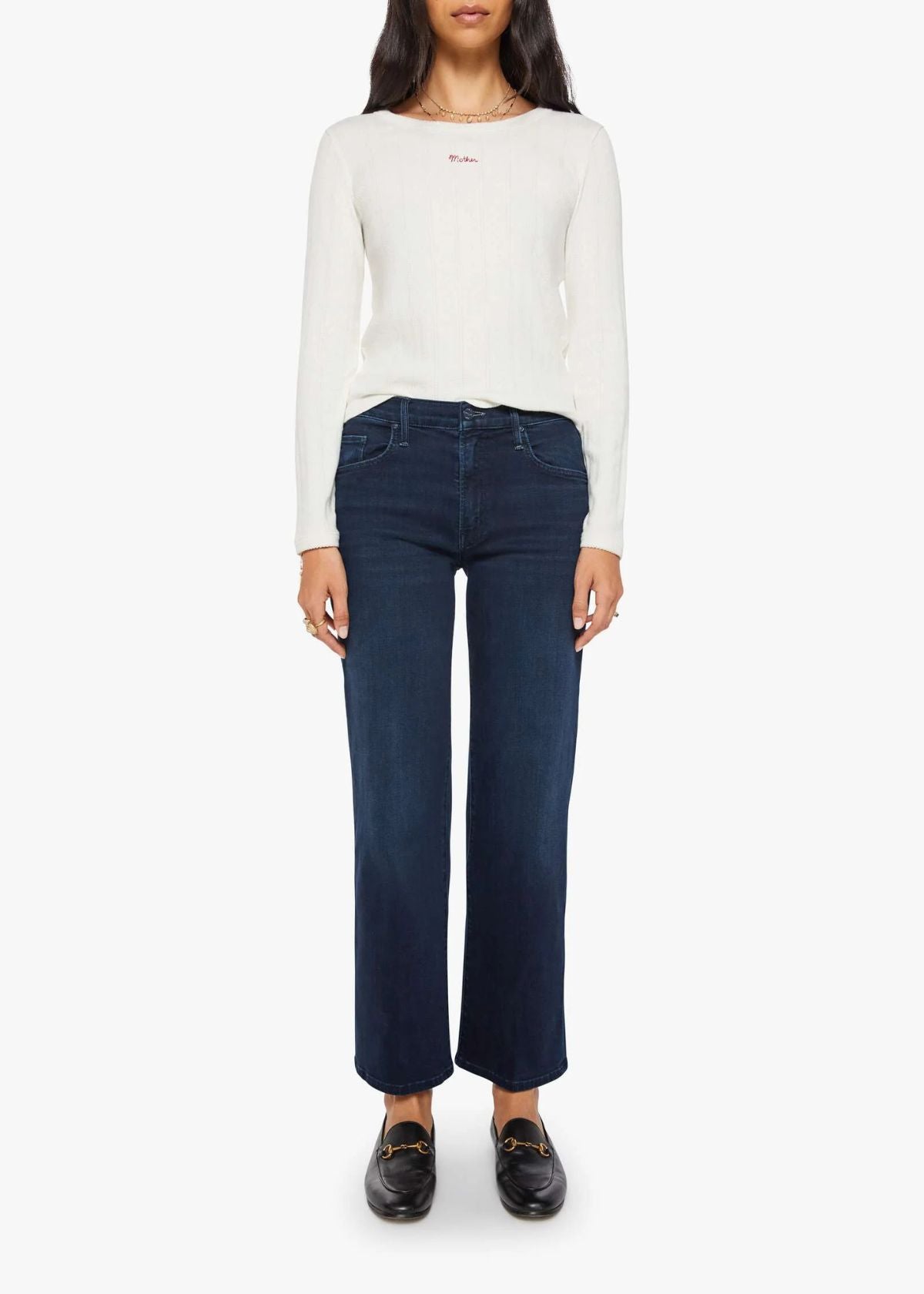 MOTHER The Mid Rise Rambler Zip Ankle Jean - Chip on my Shoulder