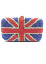 MOYNA UK Flag Beaded Box Clutch Handbag