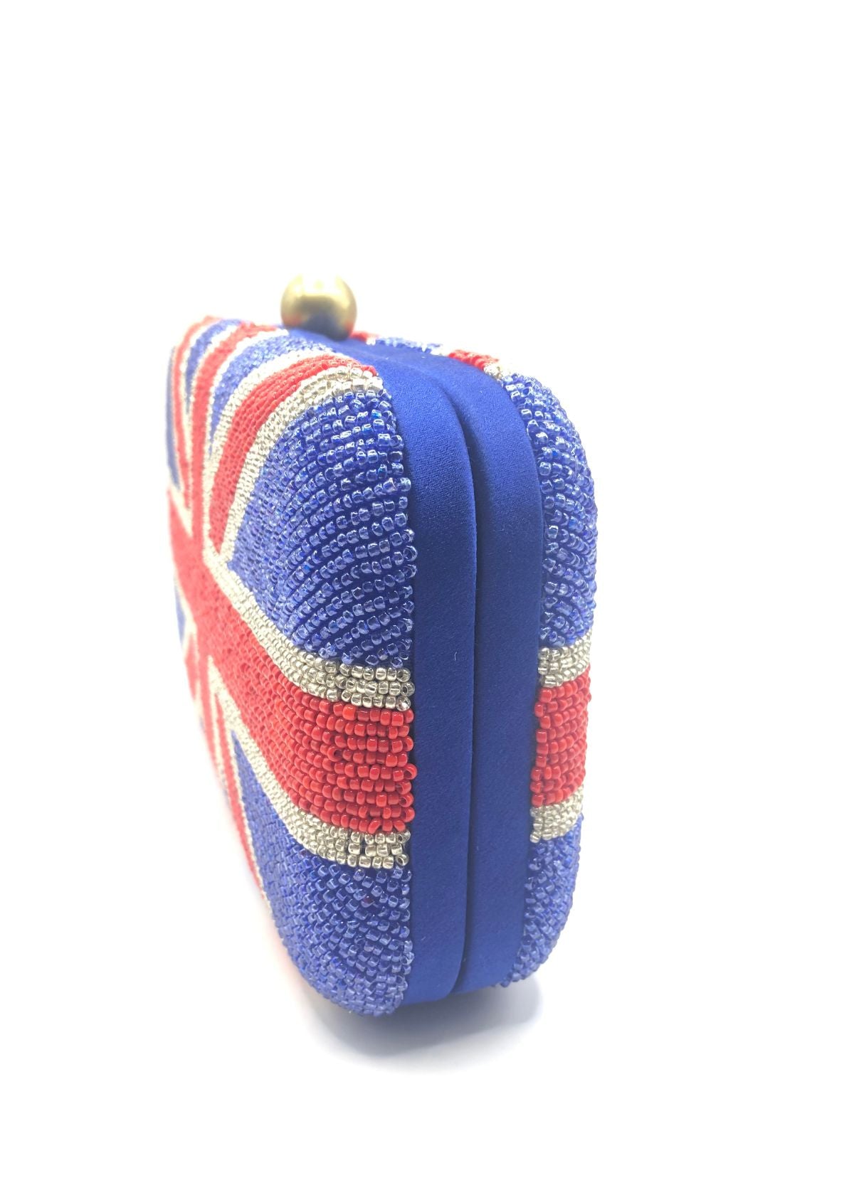 MOYNA UK Flag Beaded Box Clutch Handbag