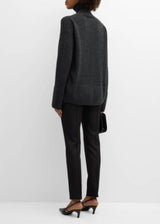 NAADAM Cashmere Side Button Turtleneck Sweater - Smoke