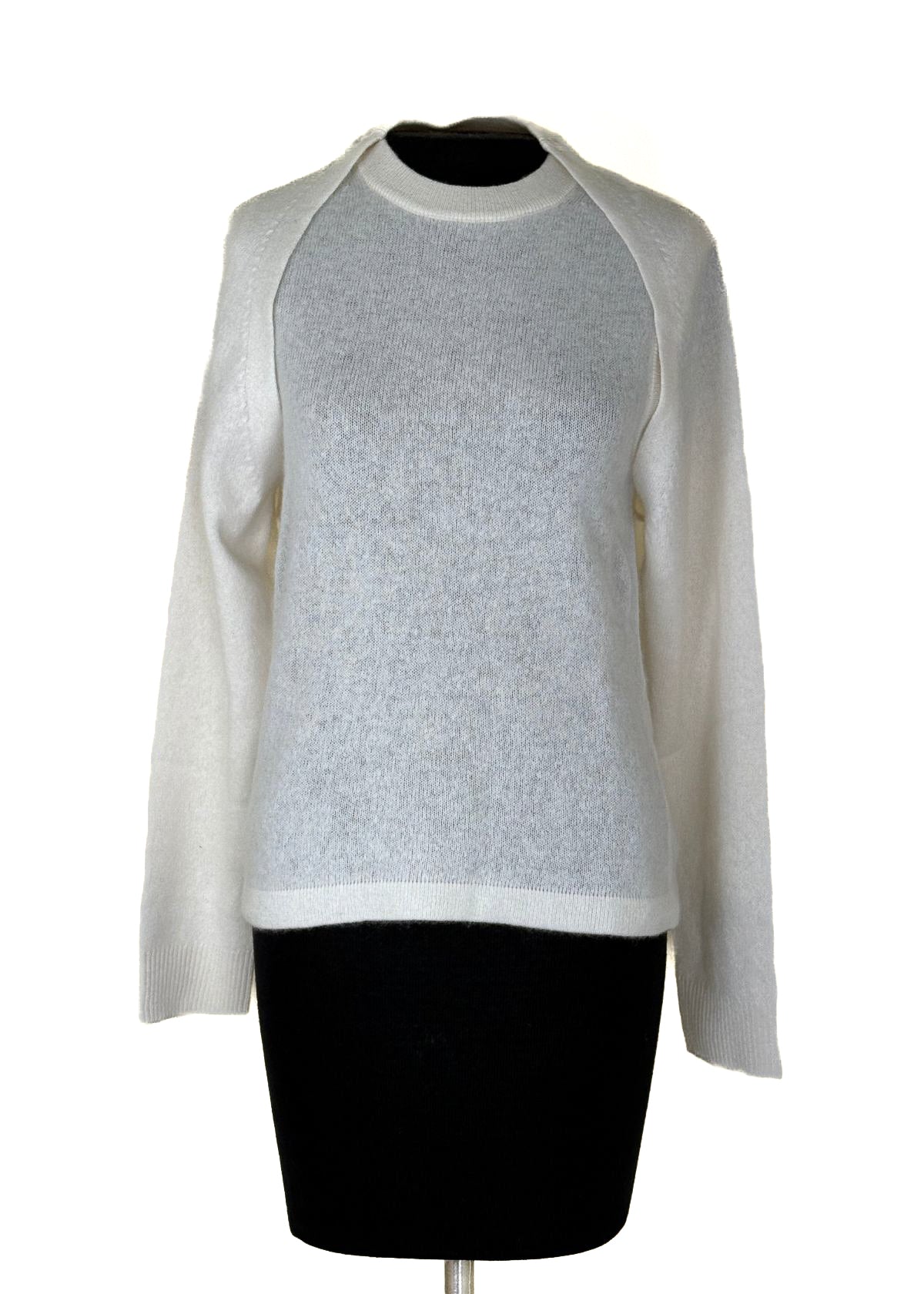 NAADAM Coastal Cashmere Convertible Sweater - White
