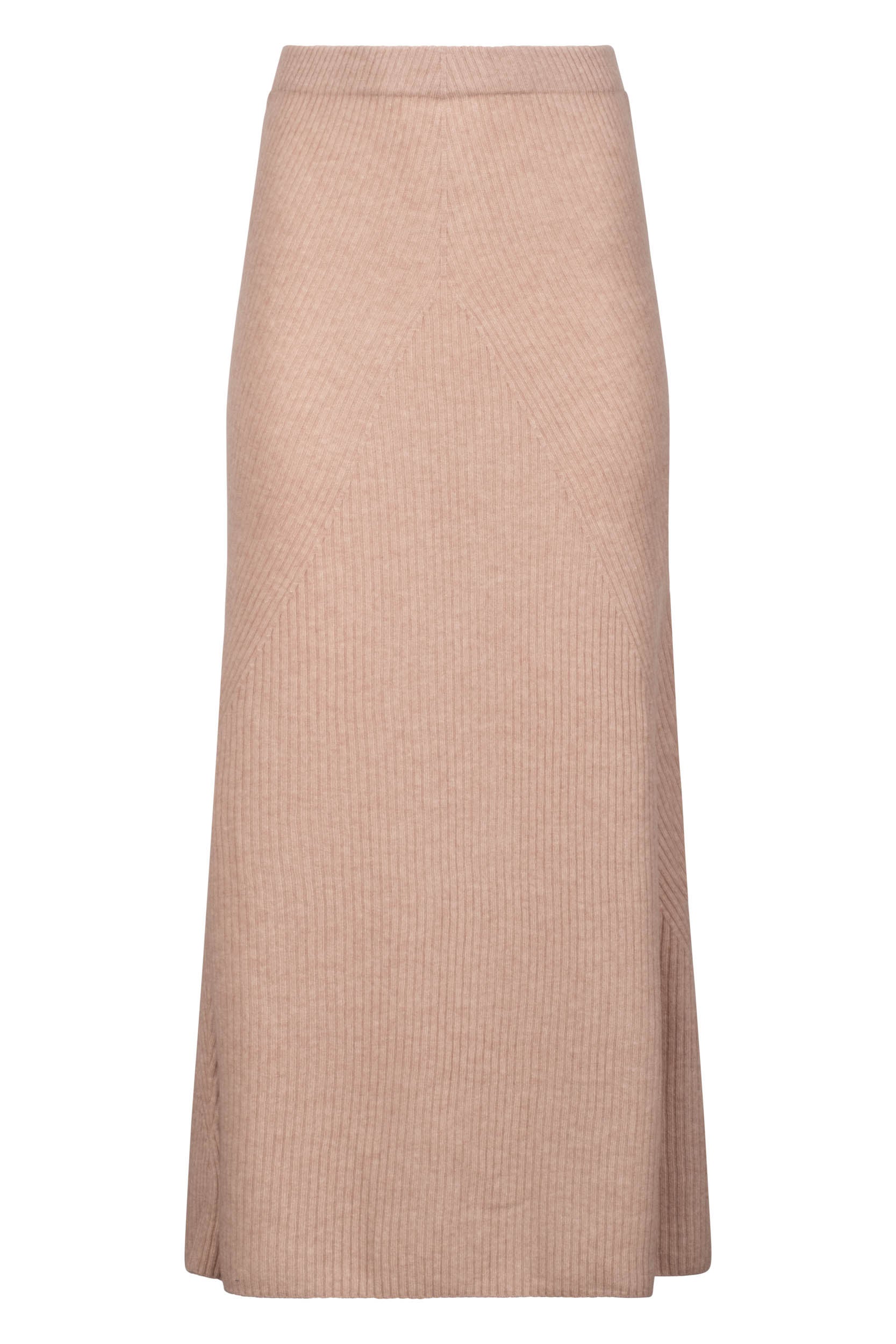 NAADAM Wool Cashmere Ribbed Everyday Skirt - Desert Pink