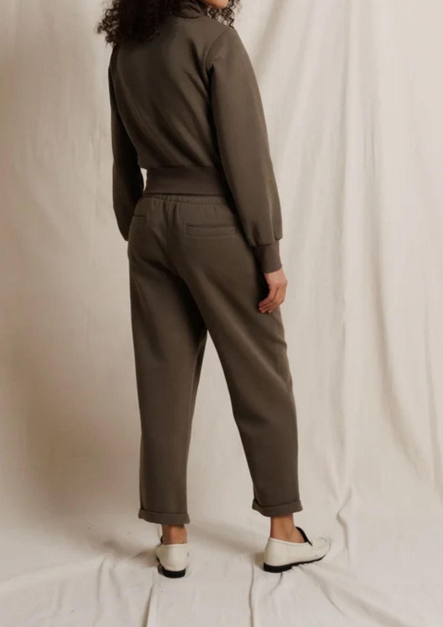 PERFECT WHITE TEE Milana Track Jacket - Dark Olive