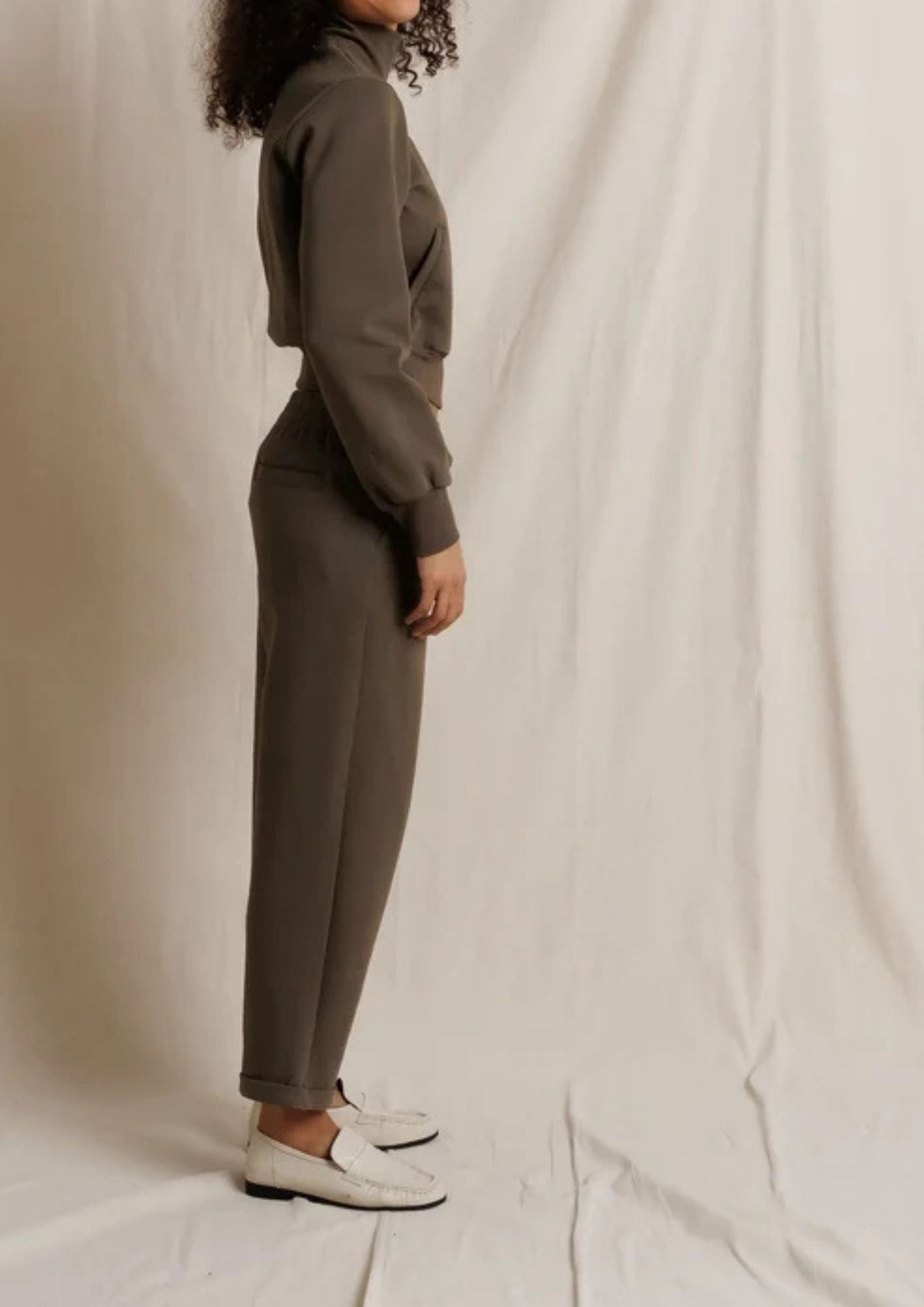 PERFECT WHITE TEE Milana Track Jacket - Dark Olive