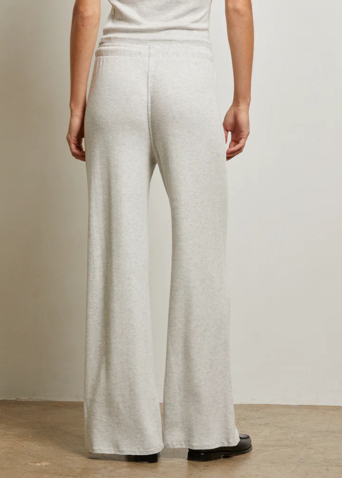PERFECT WHITE TEE Maddie Brushed Waffle Drawstring Pant - Ash