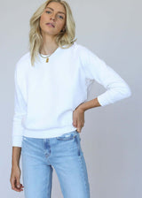 PERFECT WHITE TEE Allman Quilted Sweatshirt - White