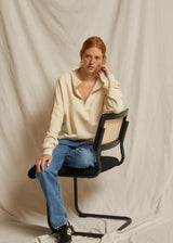 PERFECT WHITE TEE Tyra Fleece Pullover - Sugar