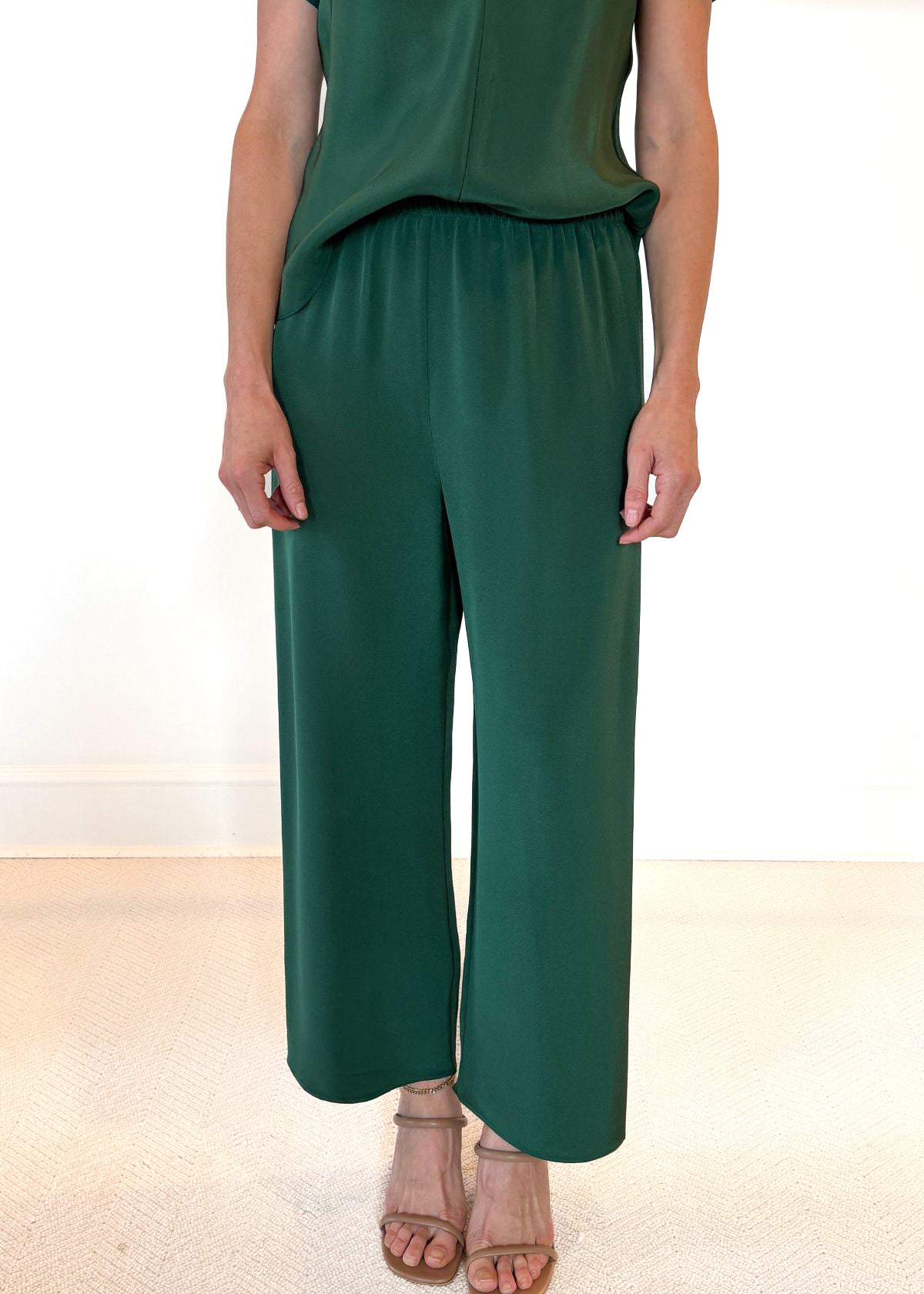 PETER COHEN Cropped Pull-On Pant - Emerald