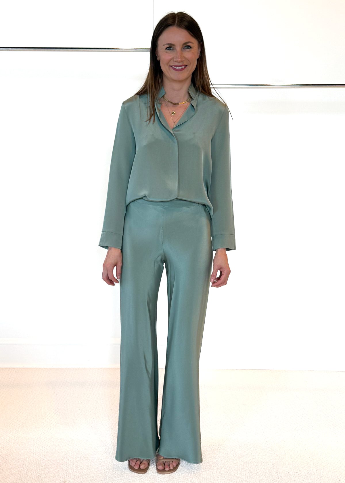 PETER COHEN Chute Wide Leg Pant - Jade