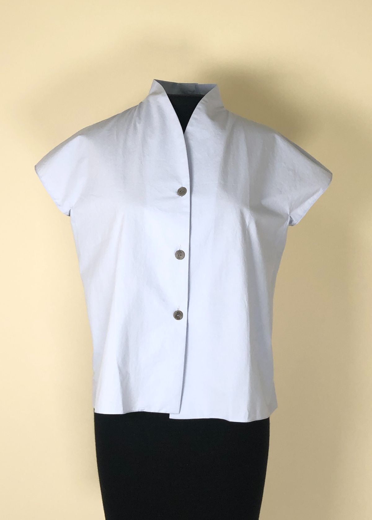 PETER COHEN Rosie Cotton Broadcloth Top - Sky