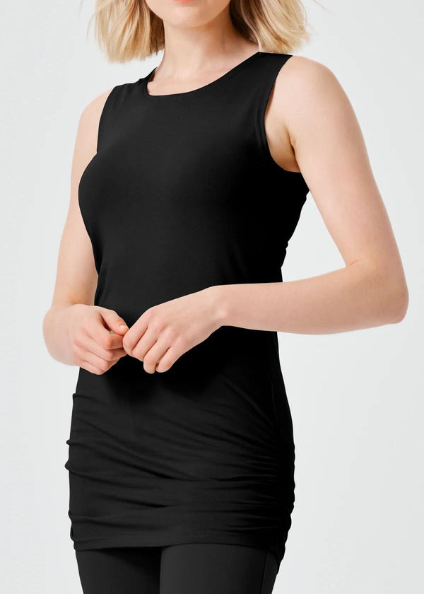 PLANET Ruched Tank - Black