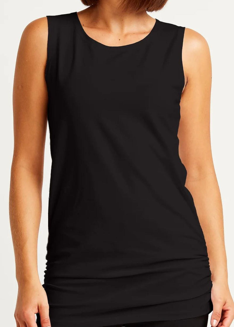 PLANET Ruched Tank - Black