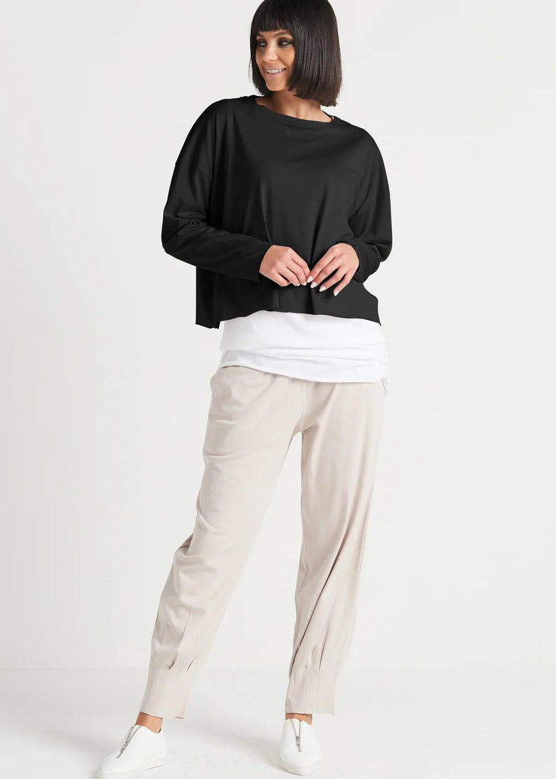 PLANET Pima Cotton Mini Luxury Boxy Tee - Black