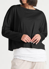 PLANET Pima Cotton Mini Luxury Boxy Tee - Black