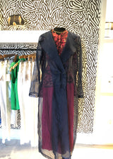 PLANET Silk Organza Trench Coat - Midnight