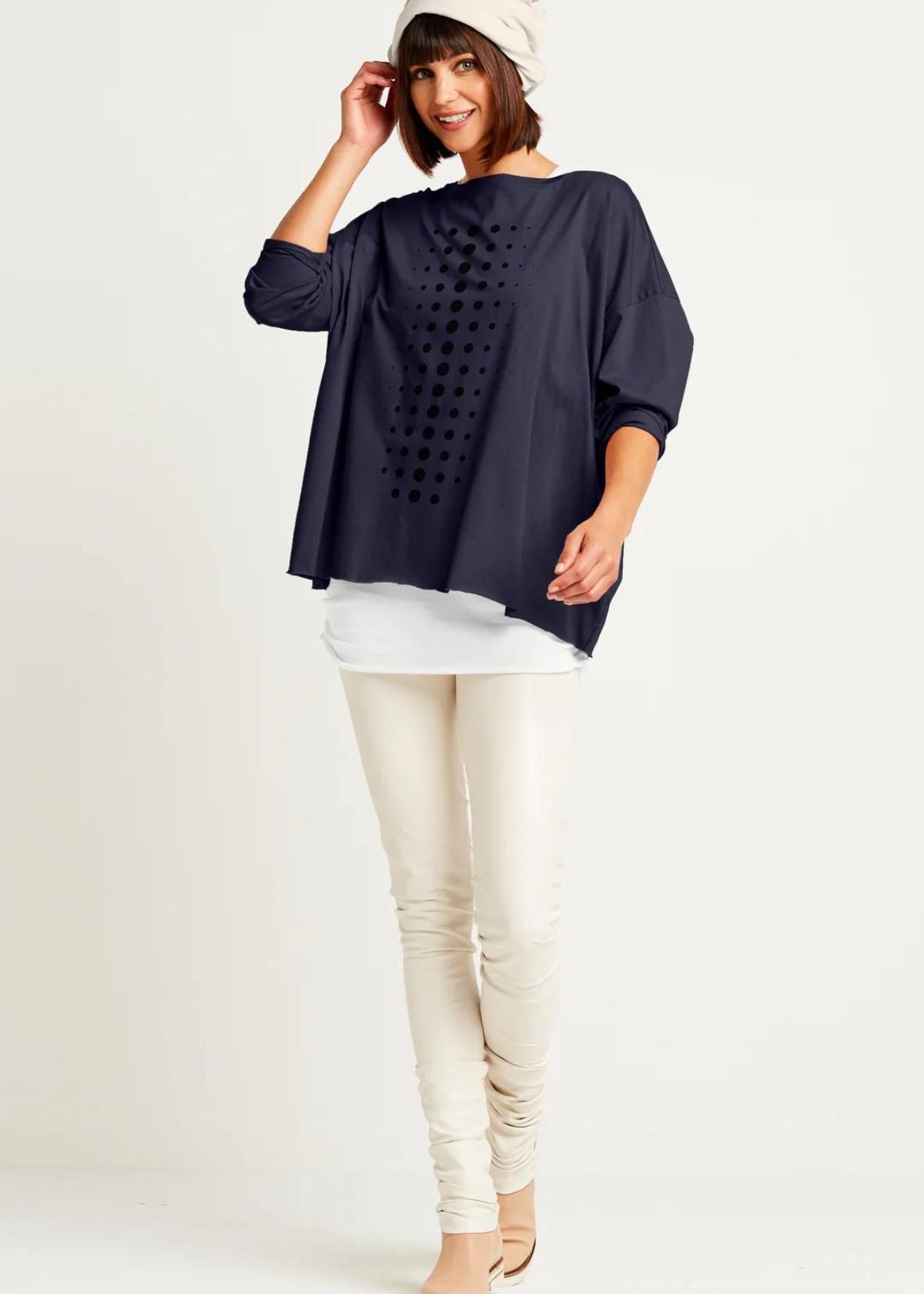 PLANET Dot Dot Dot Boxy Tee - Midnight/Black