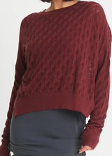 PLANET Diamond Weave Sweater - Port