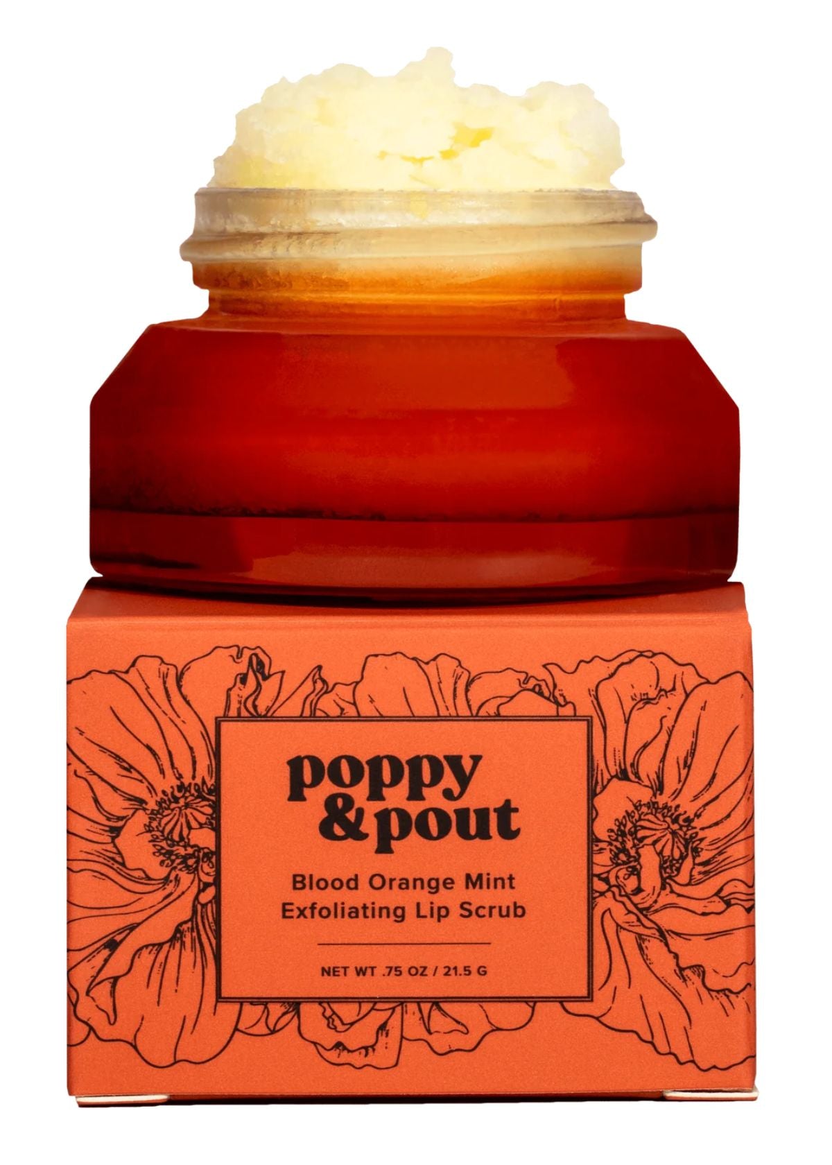 POPPY & POUT Lip Scrub - Blood Orange Mint