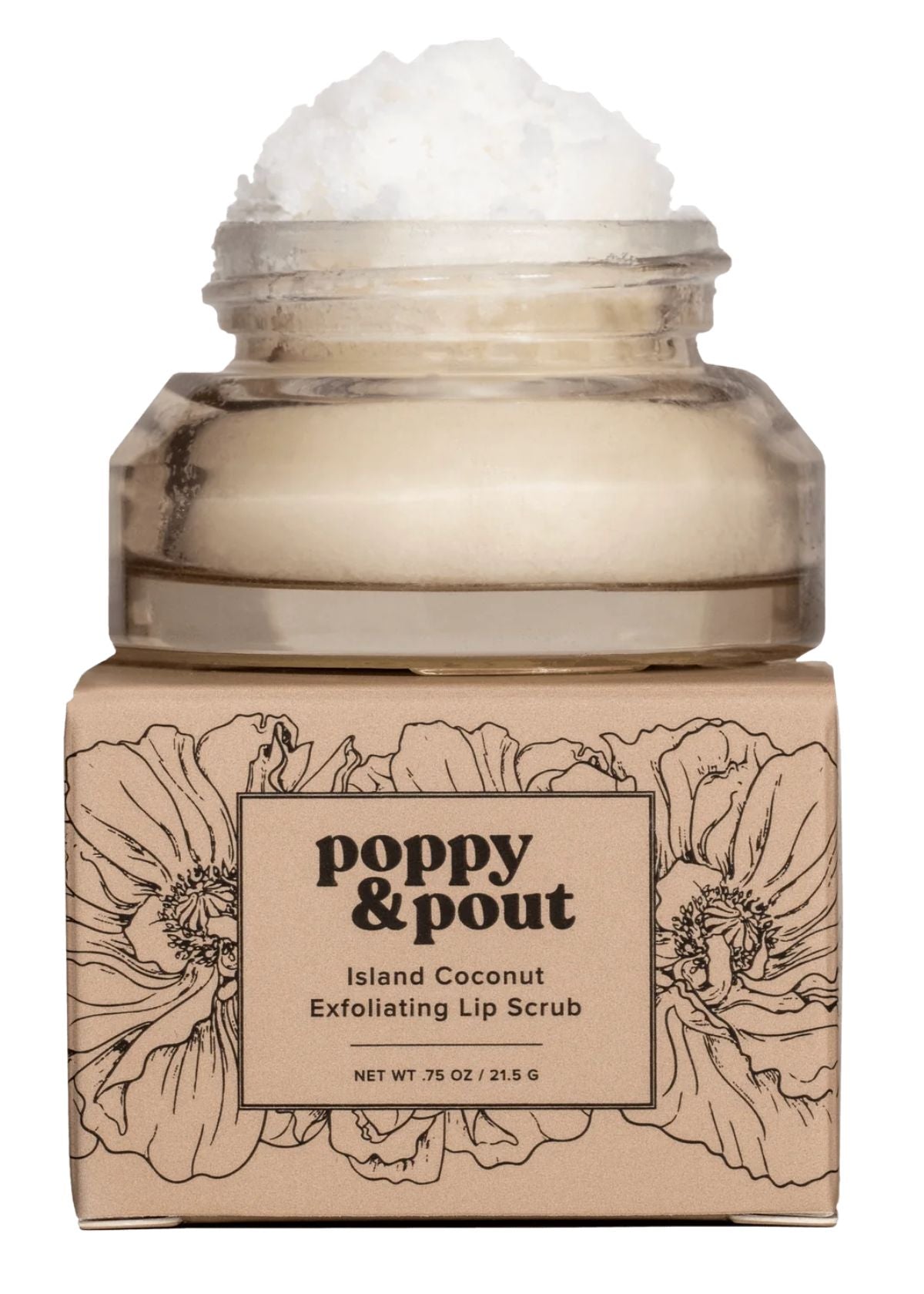 POPPY & POUT Lip Scrub - Island Coconut