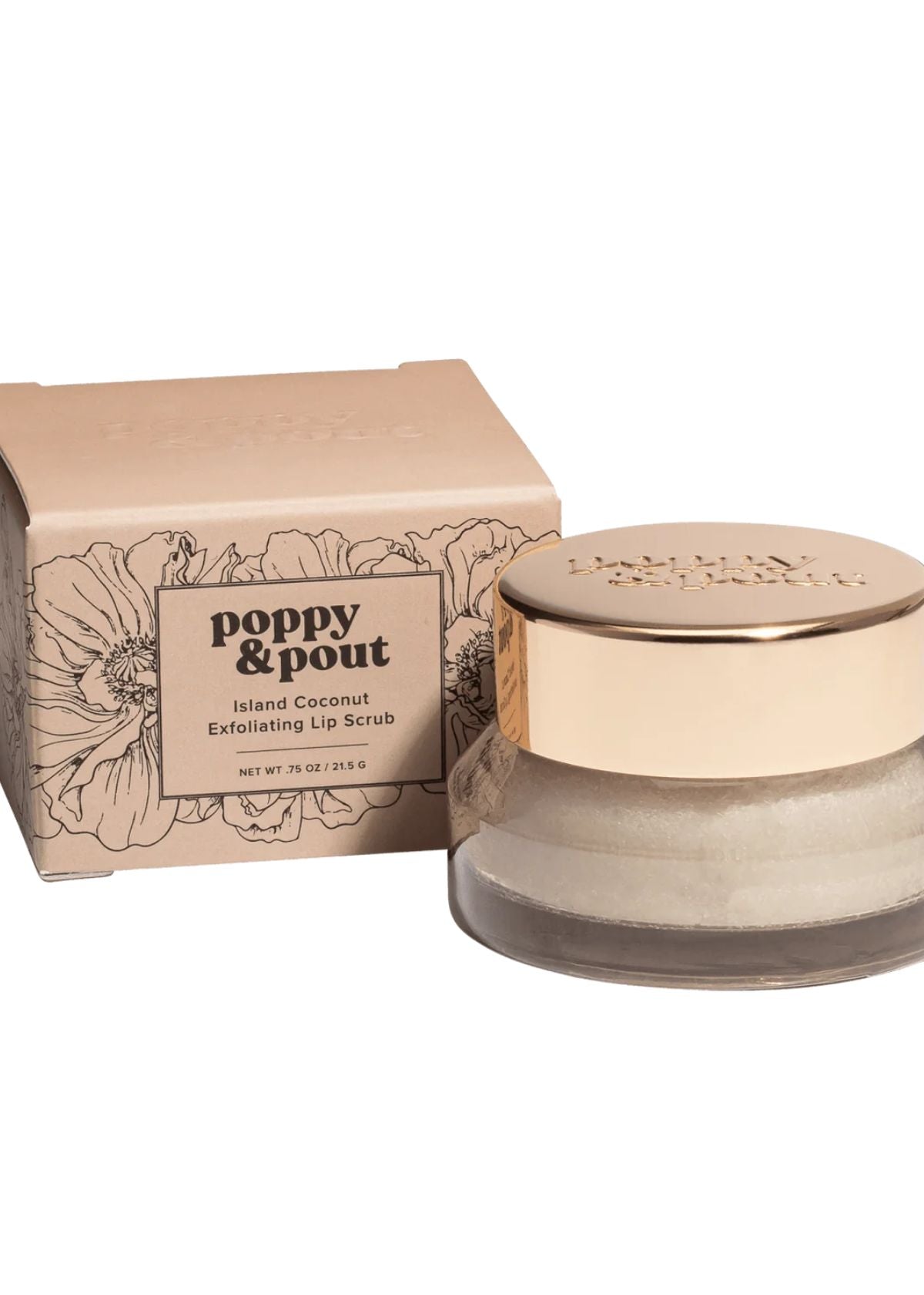 POPPY & POUT Lip Scrub - Island Coconut