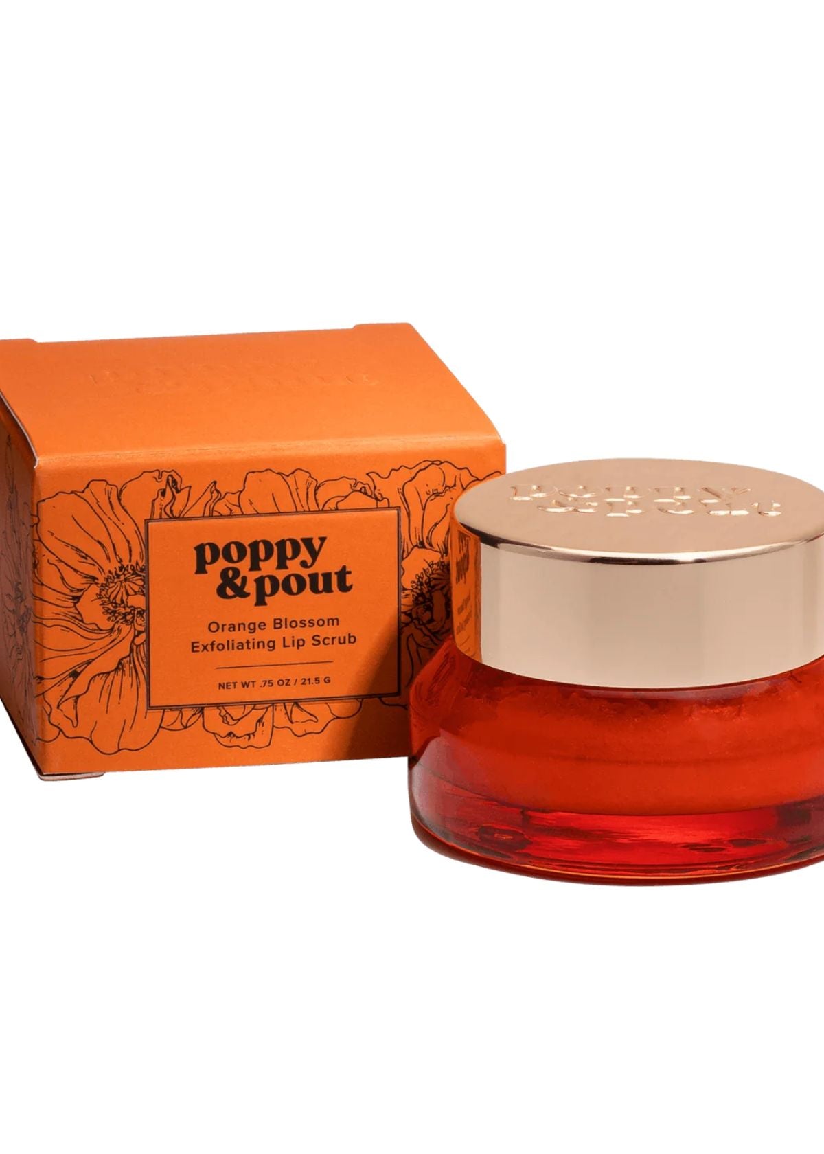 POPPY & POUT Lip Scrub - Orange Blossom