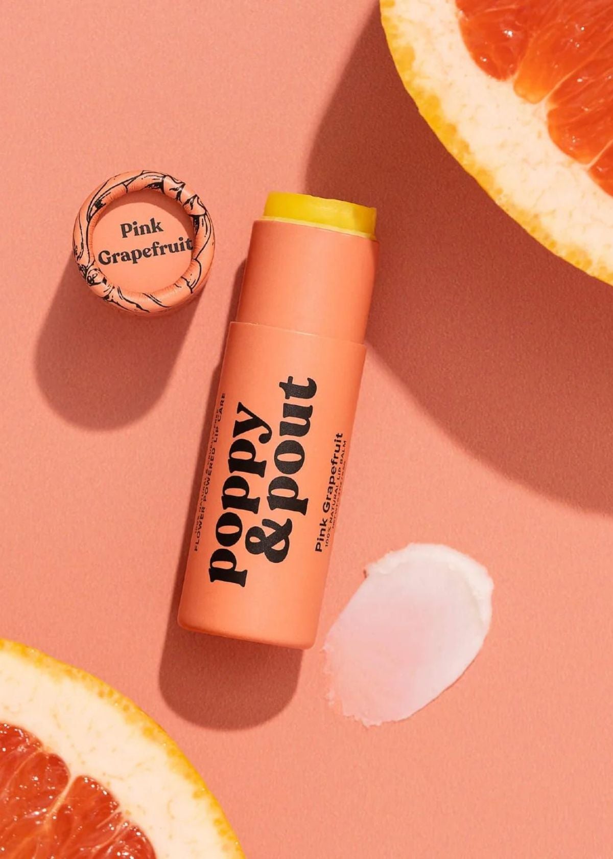 POPPY & POUT Lip Balm - Pink Grapefruit