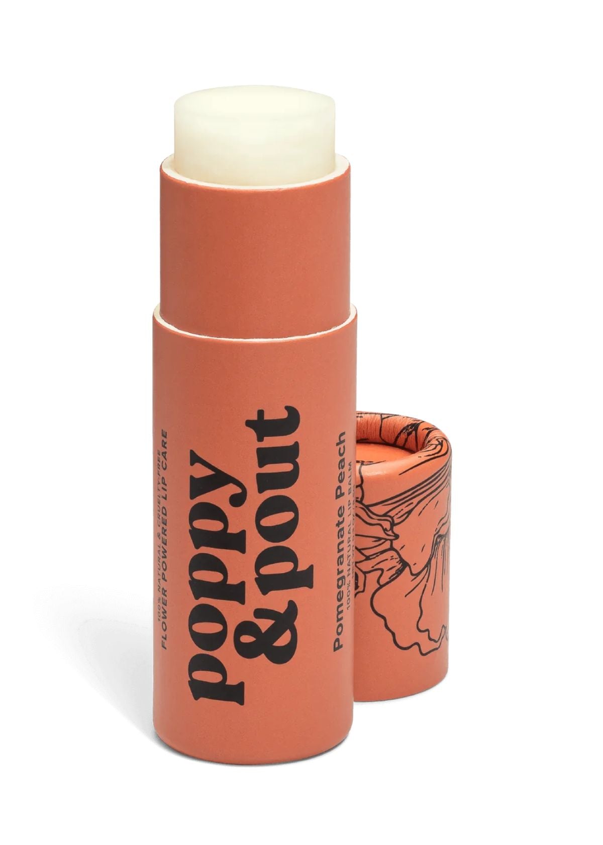 POPPY & POUT Lip Balm - Pomegranate Peach