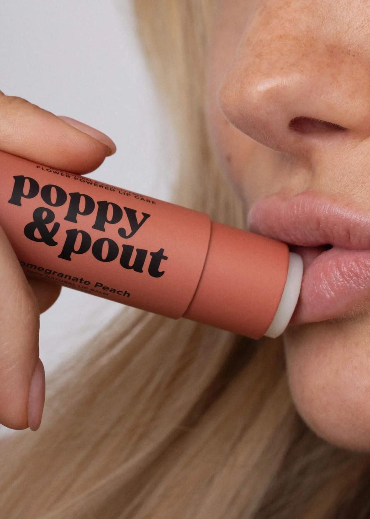 POPPY & POUT Lip Balm - Pomegranate Peach