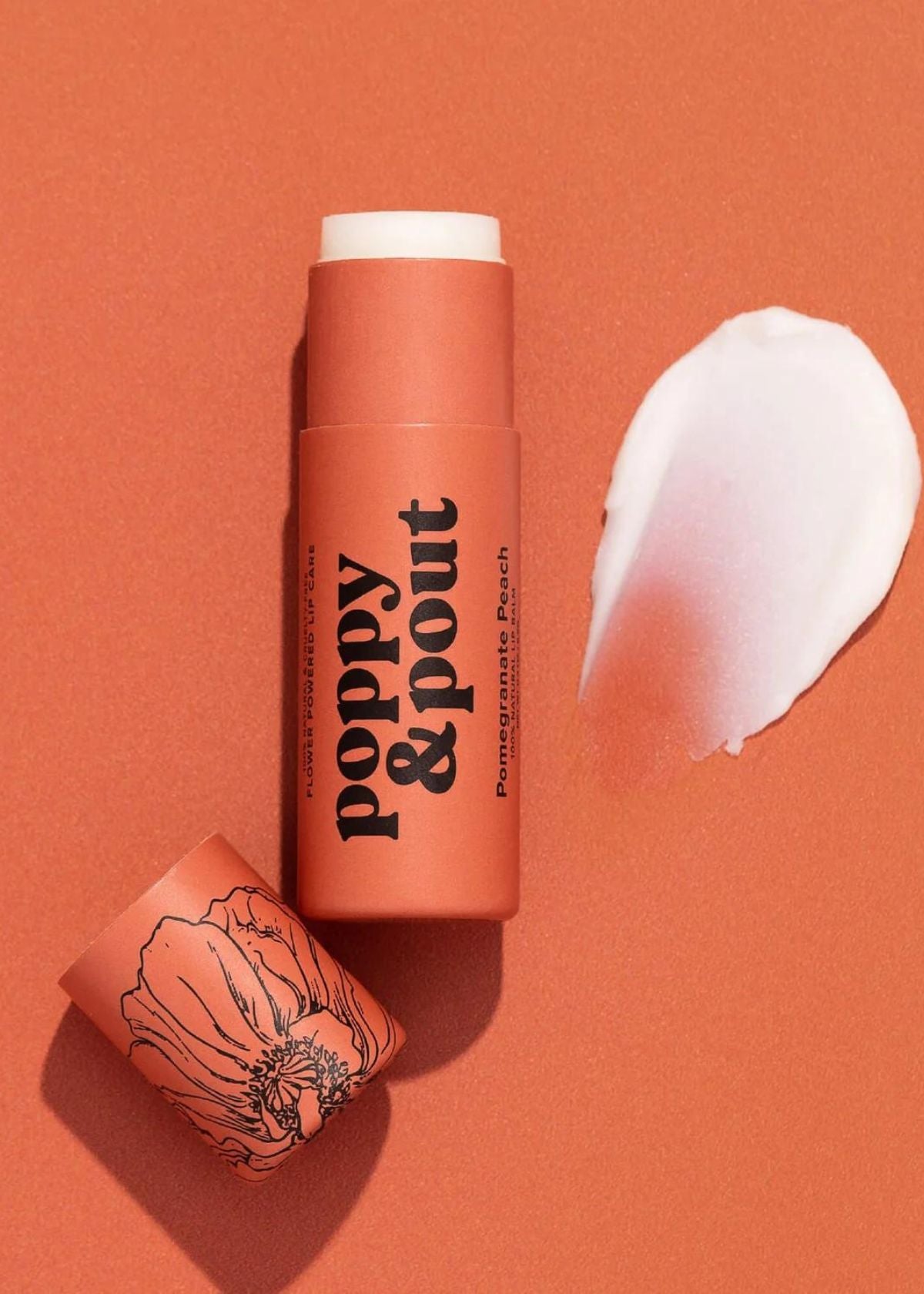 POPPY & POUT Lip Balm - Pomegranate Peach