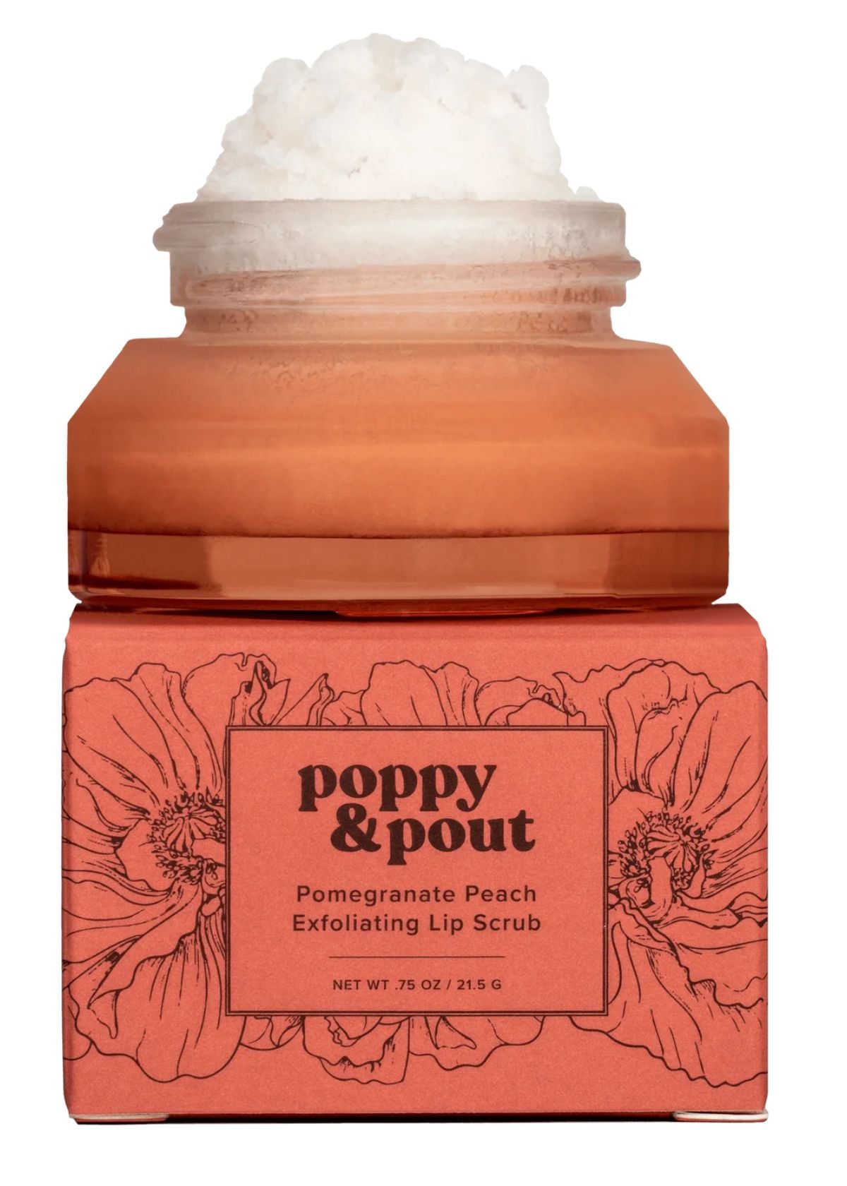 POPPY & POUT Lip Scrub - Pomegranate Peach