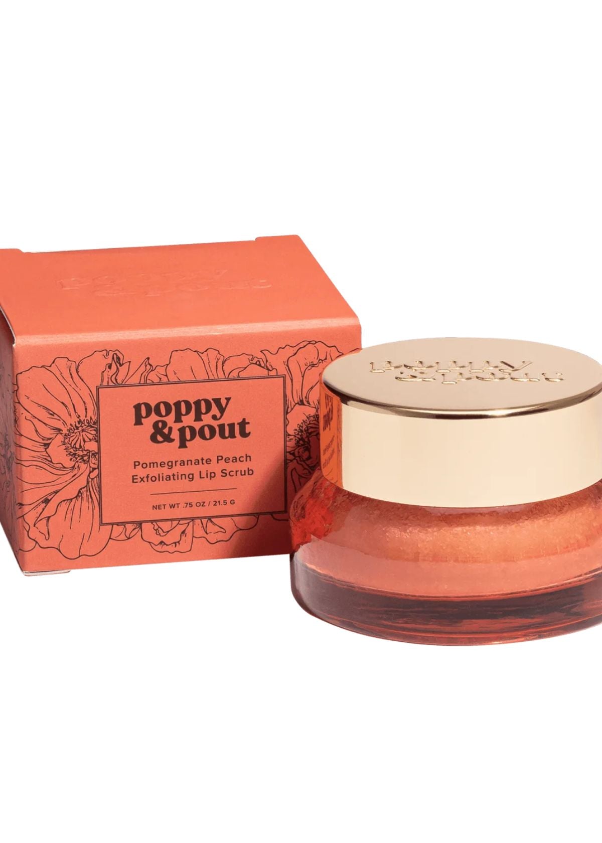 POPPY & POUT Lip Scrub - Pomegranate Peach